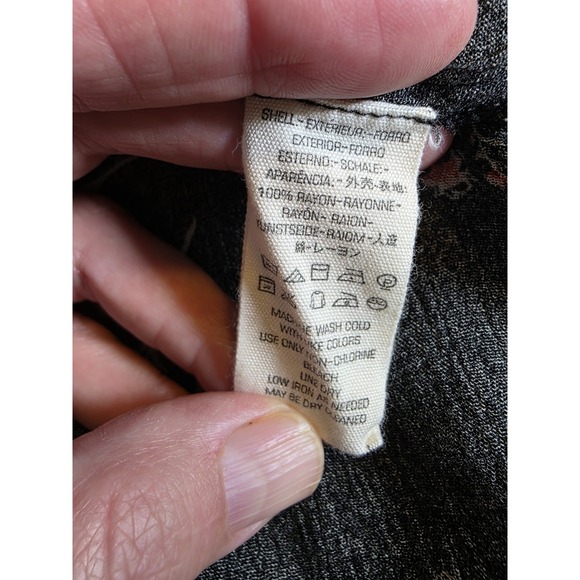 Free People Size Medium Snap Out of It Swing Black Sleeveless Floral Tunic Dress - Picture 6 of 8